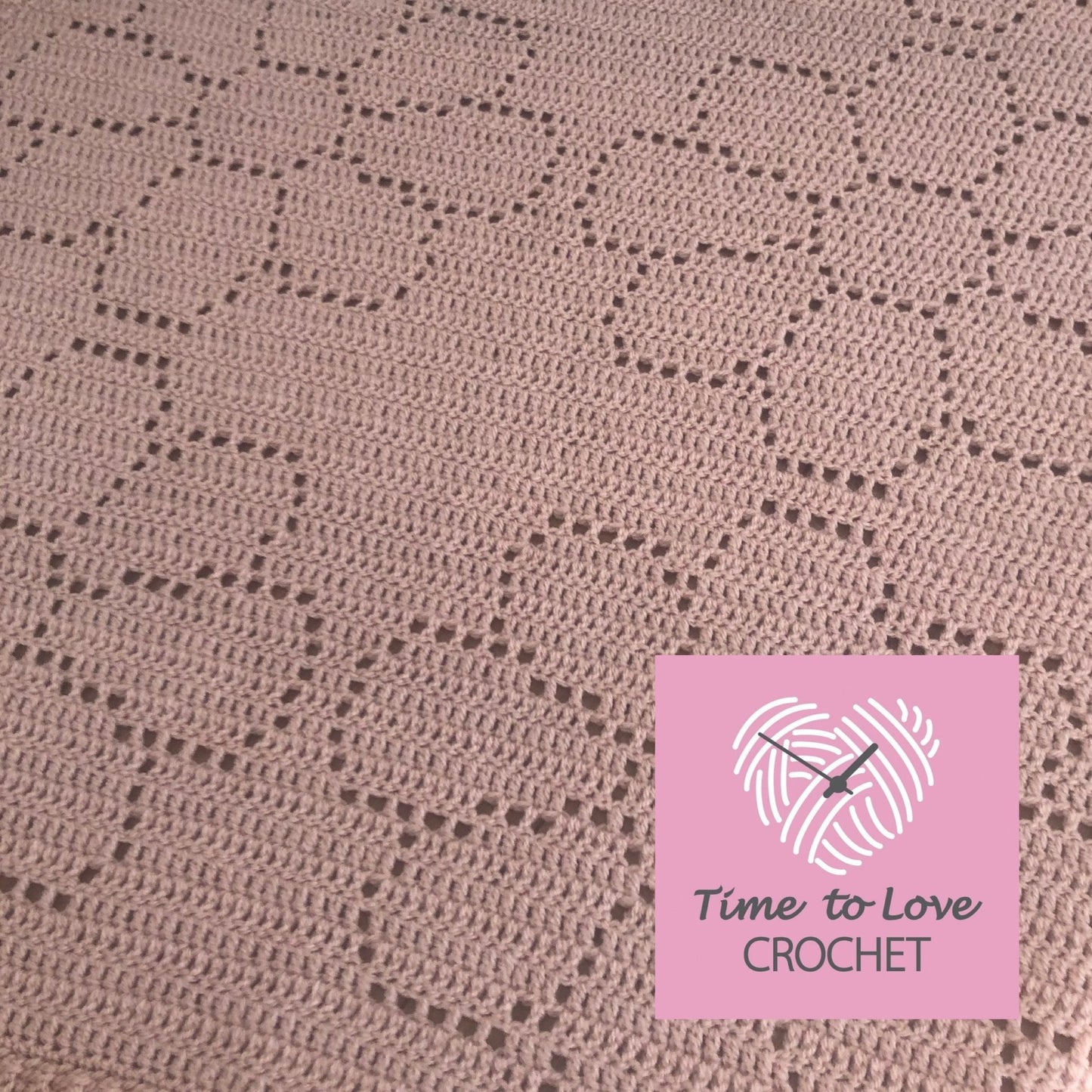 Flower Blanket Crochet Pattern - Time to Love Crochet