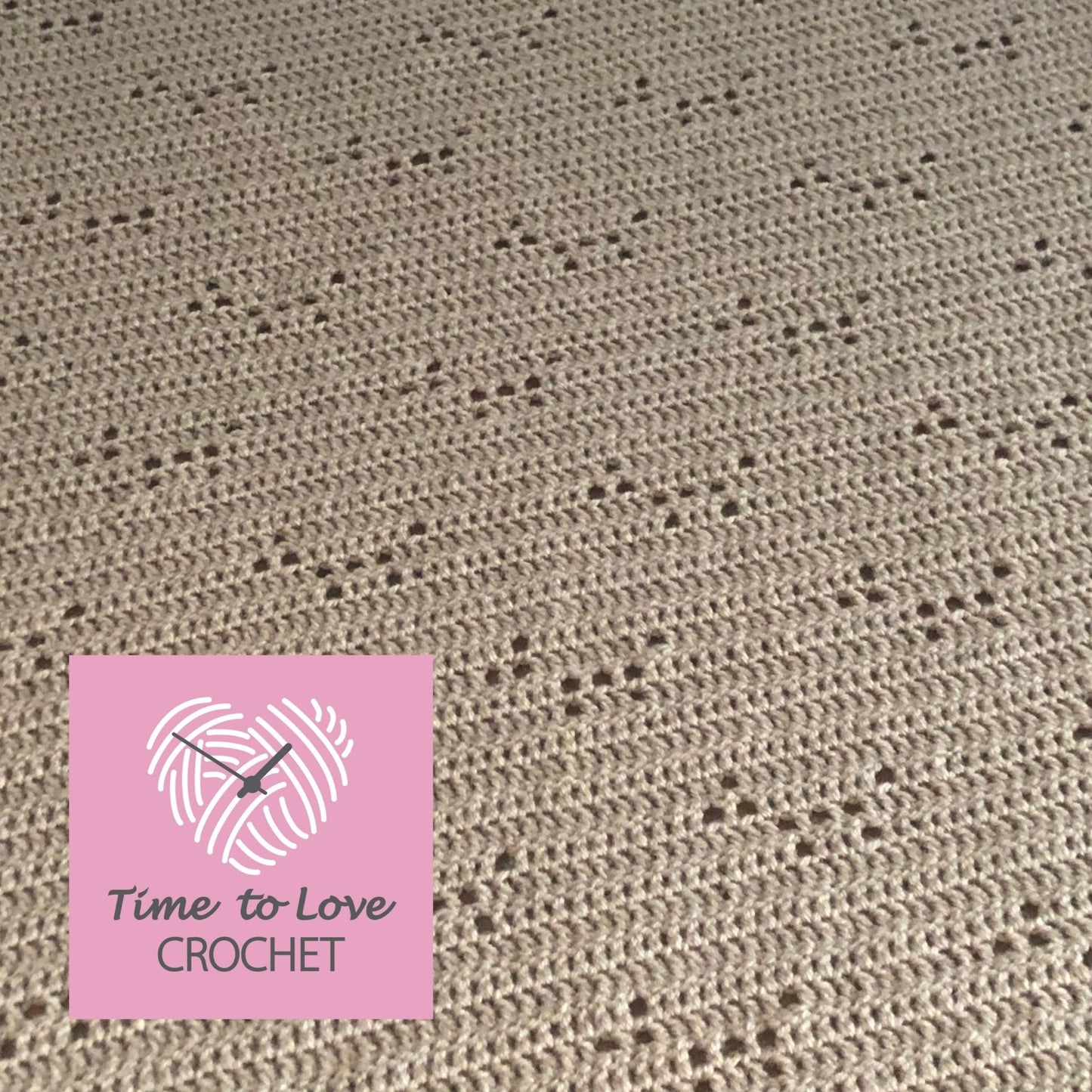 Pixel Dog Blanket Crochet Pattern - Time to Love Crochet