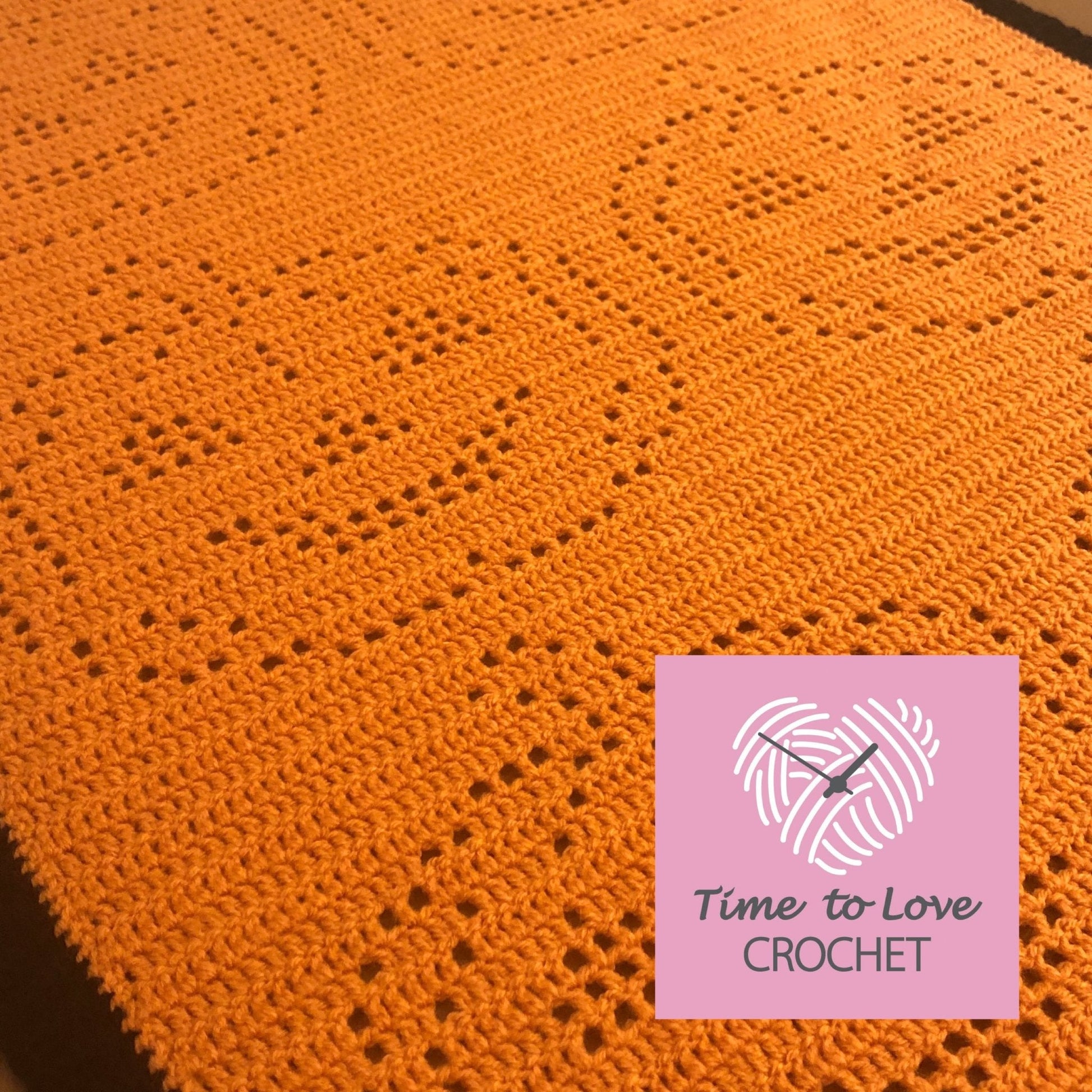 Pumpkin Blanket Crochet Pattern - Time to Love Crochet