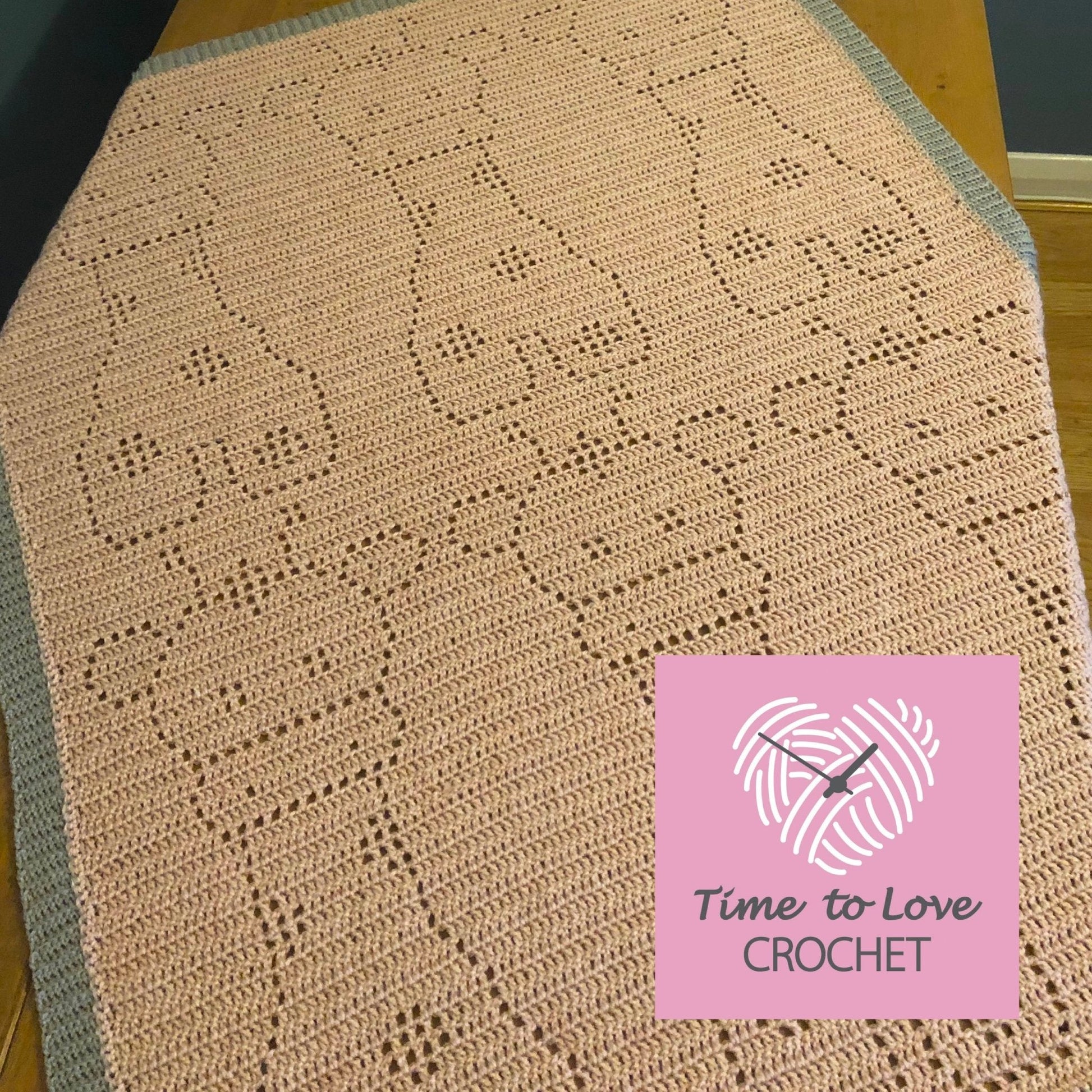 Giraffe Blanket Crochet Pattern - Time to Love Crochet