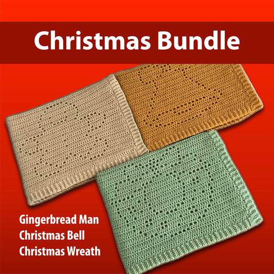 Christmas Bundle Crochet Blanket Patterns - 3 Patterns