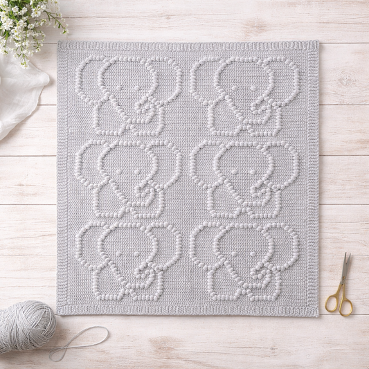 Elephant Bobble Crochet Blanket Pattern