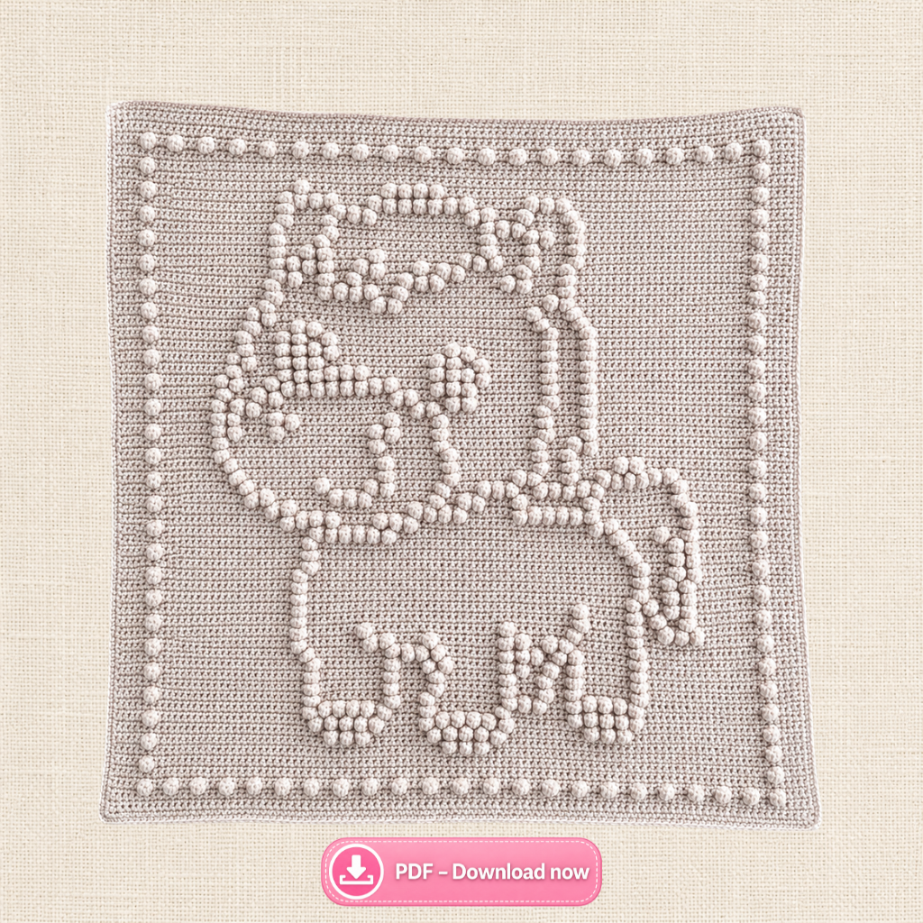 Farm Animals Bobble Blanket Crochet Pattern Bundle PDF