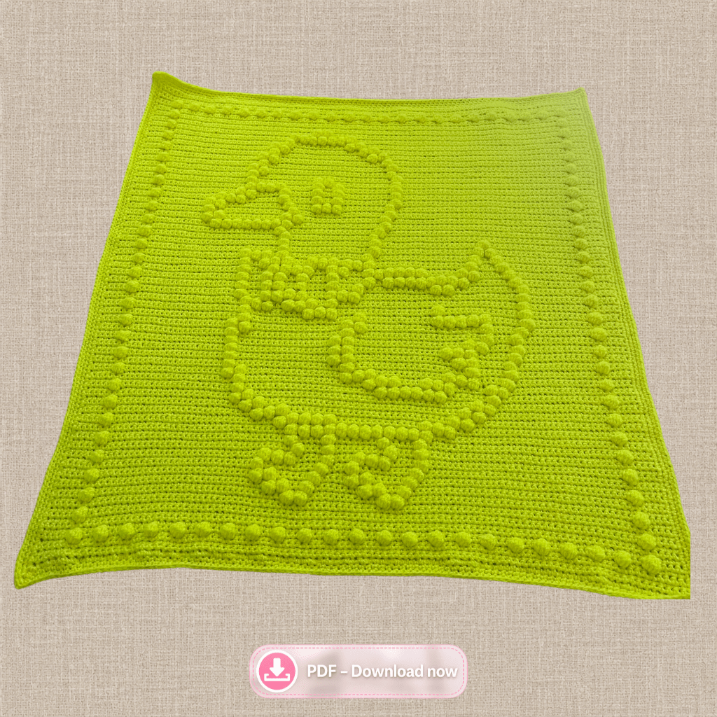 Danny Duck Bobble Blanket — Crochet Pattern (PDF) - Time to Love Crochet