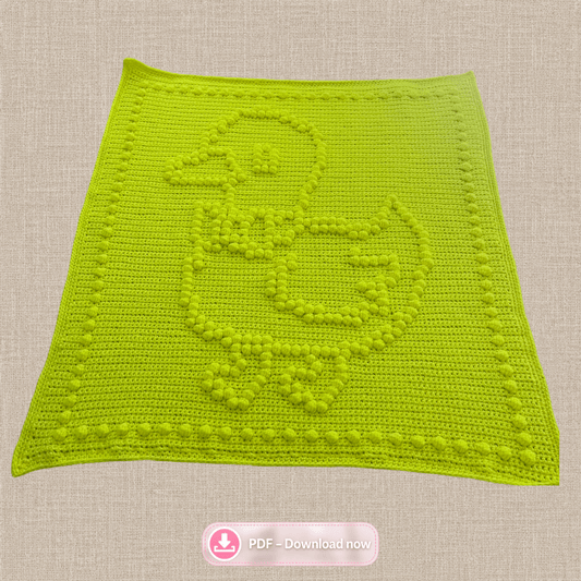 Danny Duck Bobble Blanket — Crochet Pattern (PDF) - Time to Love Crochet