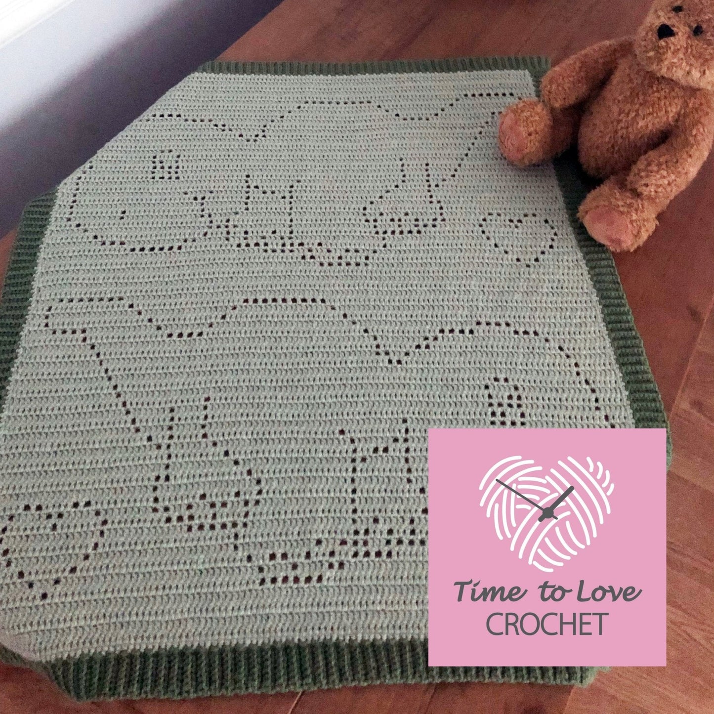 Dinosaur Blanket Crochet Pattern - Time to Love Crochet