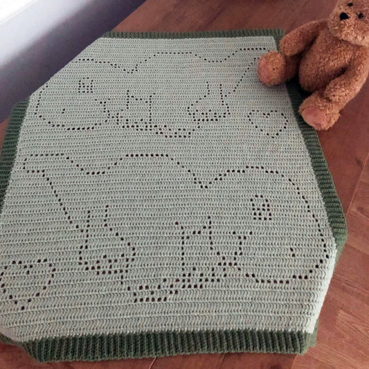 Dinosaur Blanket Crochet Pattern - Time to Love Crochet