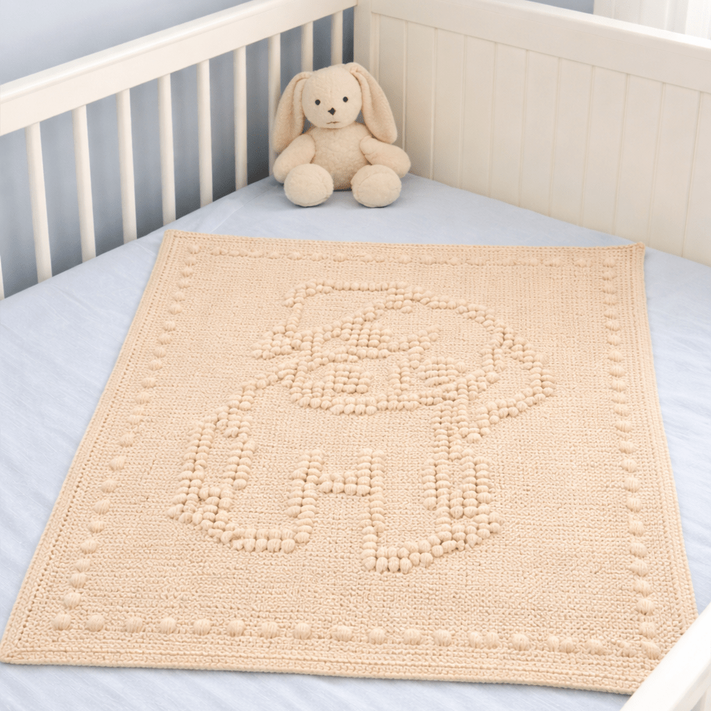 Dog Bobble Crochet Blanket Pattern - Time to Love Crochet