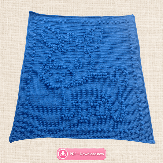 Dominic Donkey Bobble Blanket — Crochet Pattern (PDF) - Time to Love Crochet