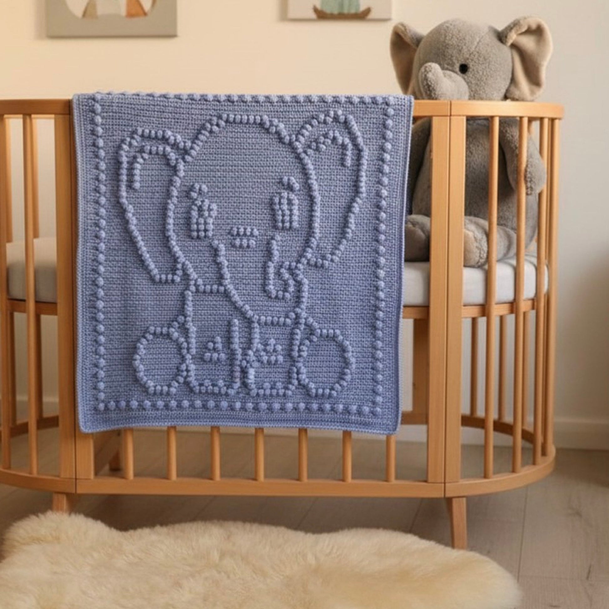 Ed Elephant Bobble Blanket Crochet Pattern - Time to Love Crochet