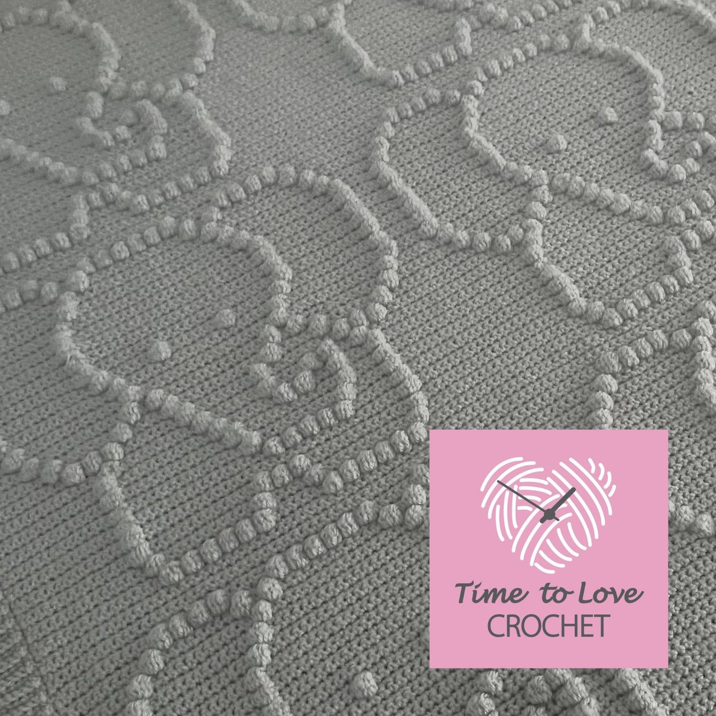 Elephant Bobble Crochet Blanket Pattern - Time to Love Crochet