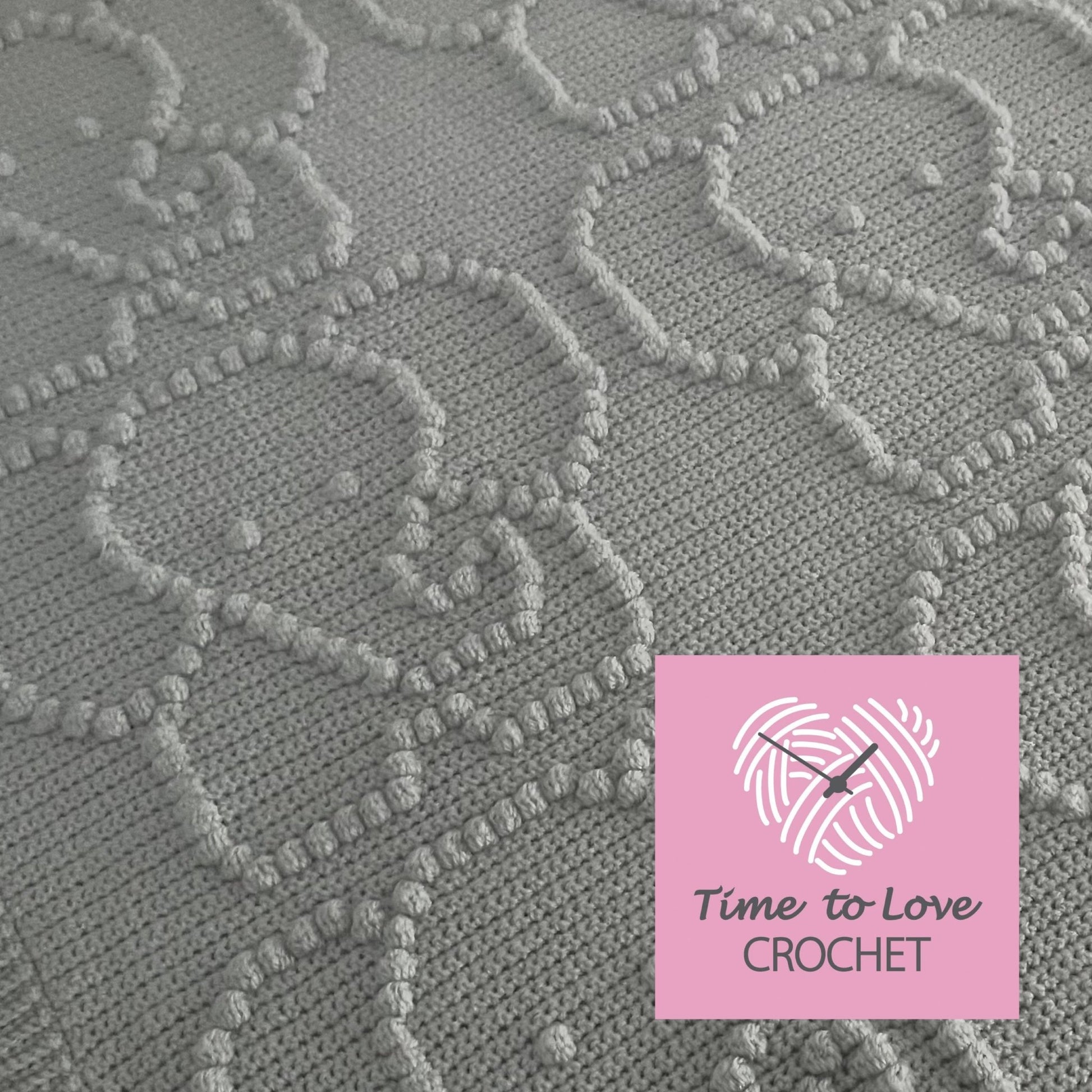 Elephant Bobble Crochet Blanket Pattern - Time to Love Crochet
