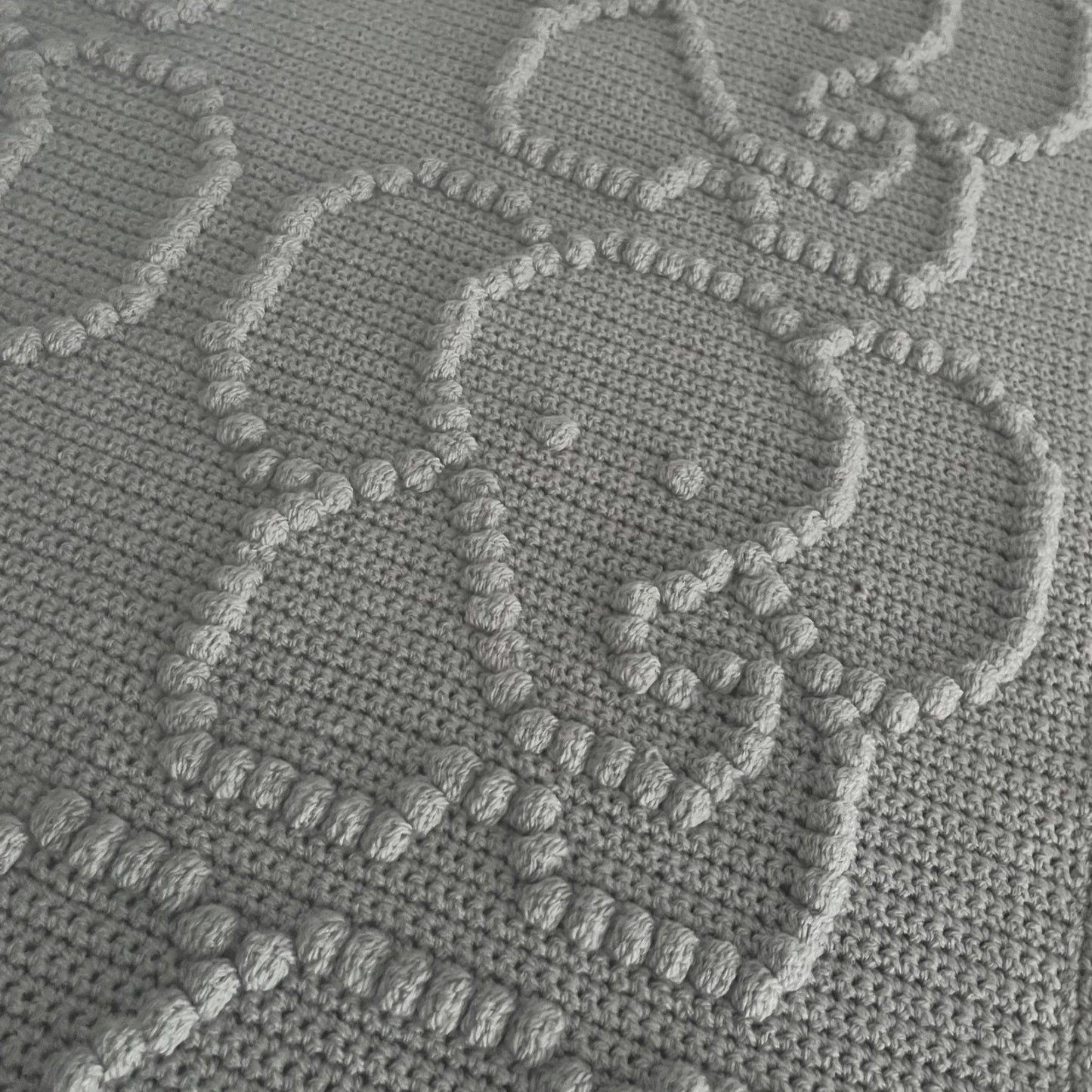 Elephant Bobble Crochet Blanket Pattern - Time to Love Crochet