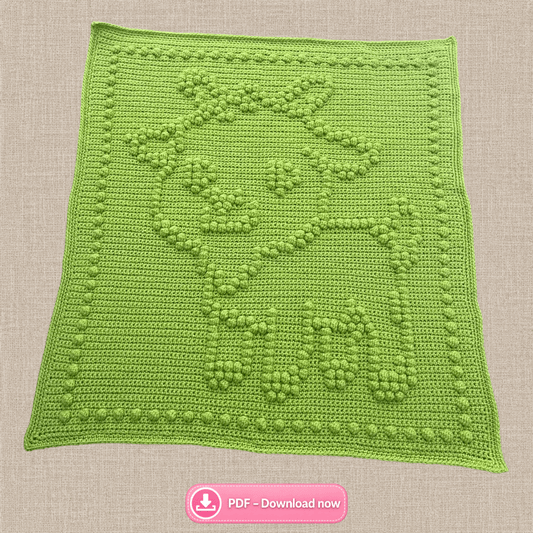 Gerard Goat Bobble Blanket — Crochet Pattern (PDF) - Time to Love Crochet
