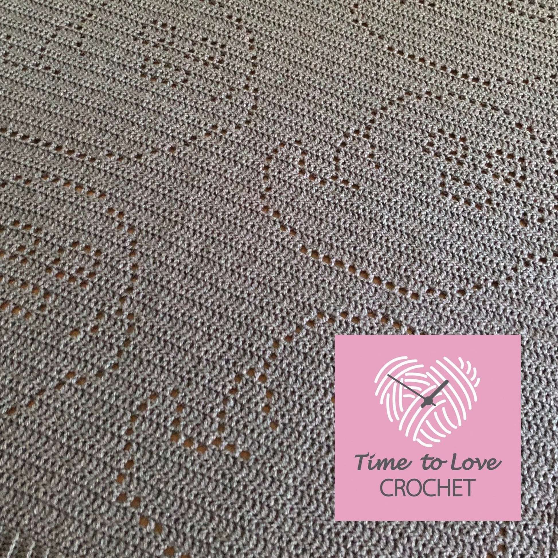 Ghost Blanket Crochet Pattern - Time to Love Crochet