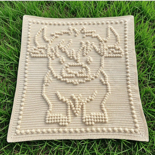 Hamish Highland Cow Bobble Blanket — Crochet Pattern (PDF) - Time to Love Crochet