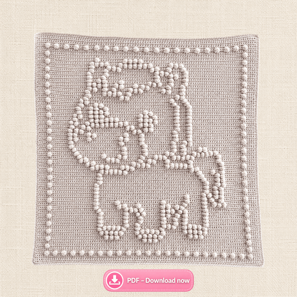 Hannah Horse Bobble Blanket Crochet Pattern PDF - Time to Love Crochet