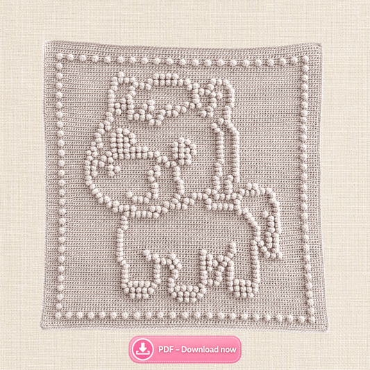 Hannah Horse Bobble Blanket Crochet Pattern PDF - Time to Love Crochet