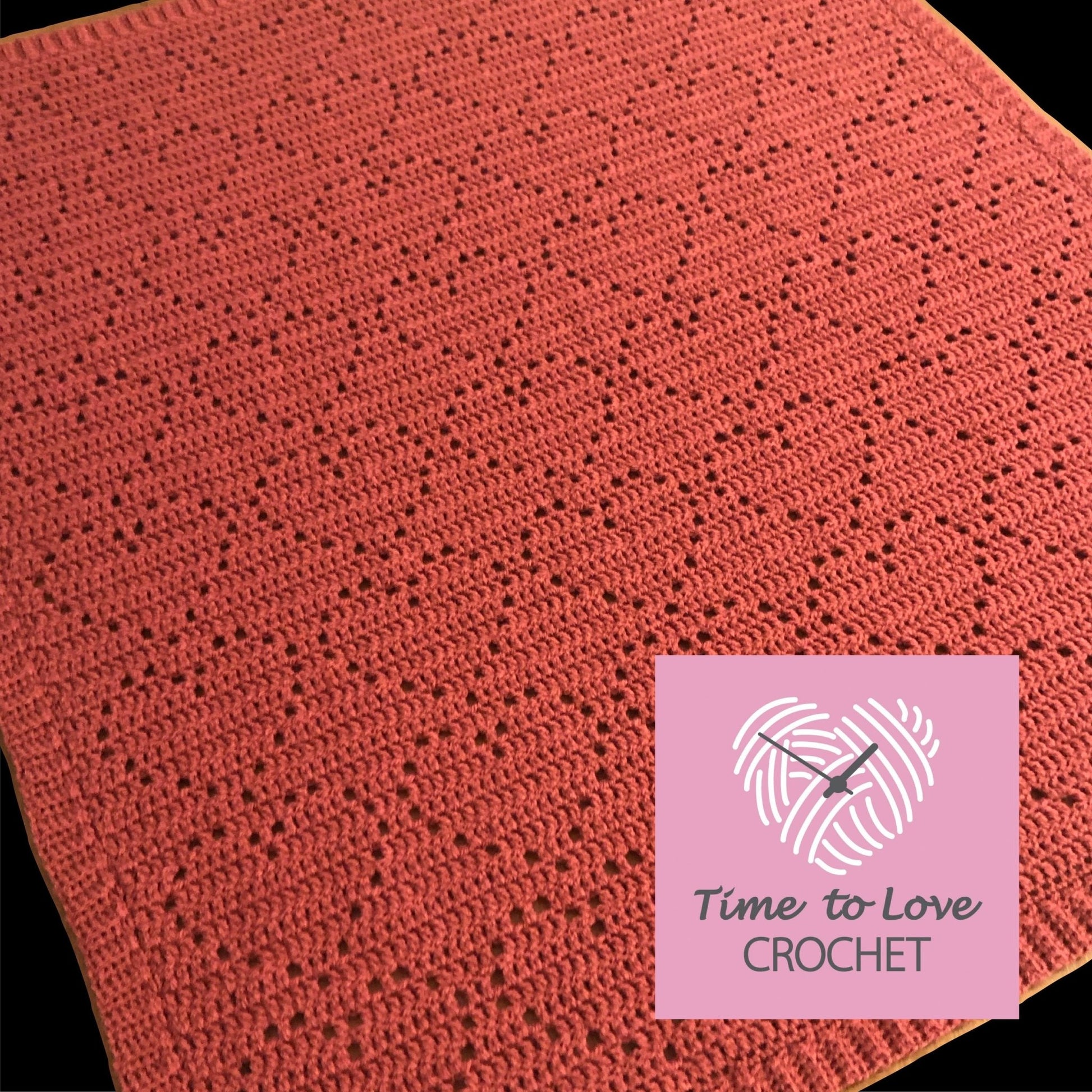 Heart Blanket Crochet Pattern - Time to Love Crochet
