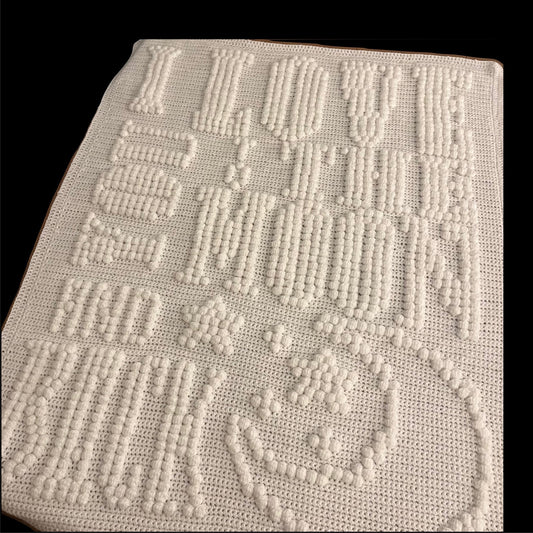 I Love You to the Moon and Back Bobble Crochet Blanket Pattern - Time to Love Crochet