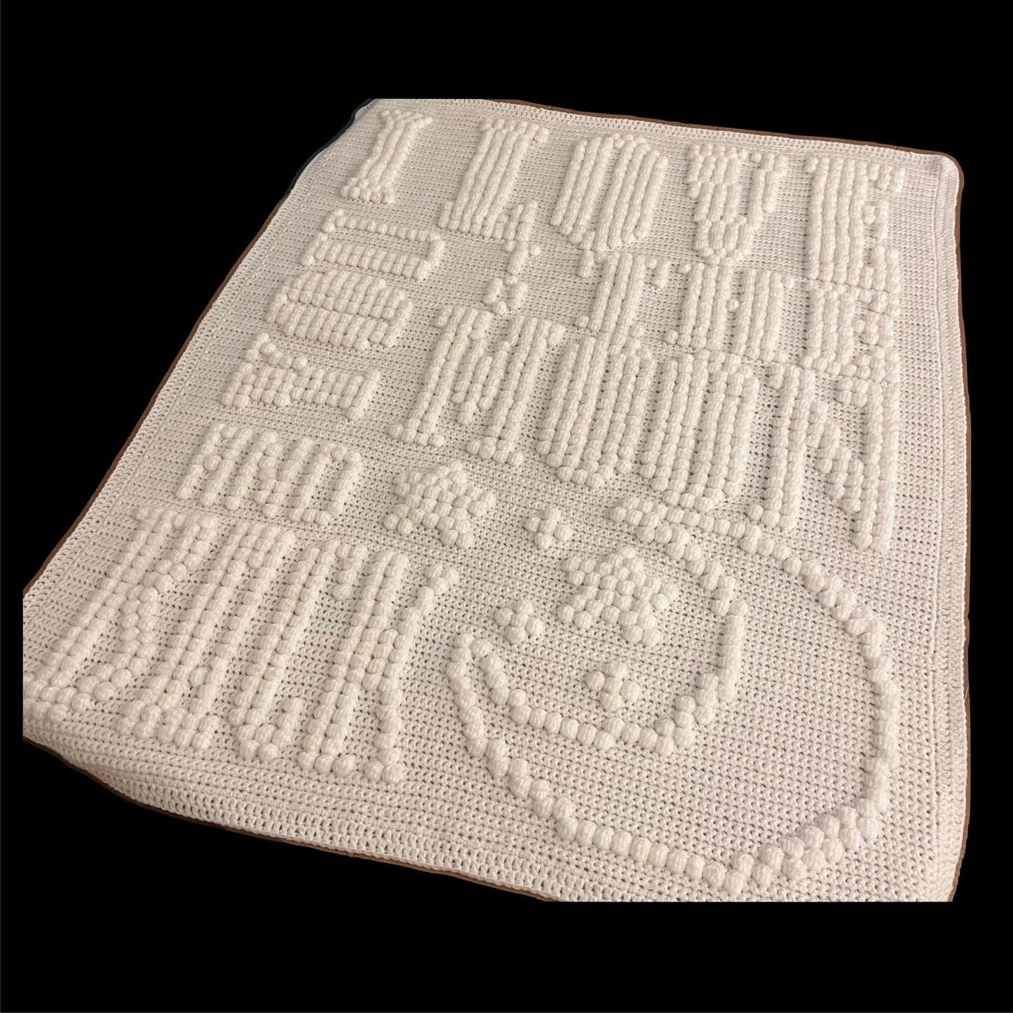 I Love You to the Moon and Back Bobble Crochet Blanket Pattern - Time to Love Crochet