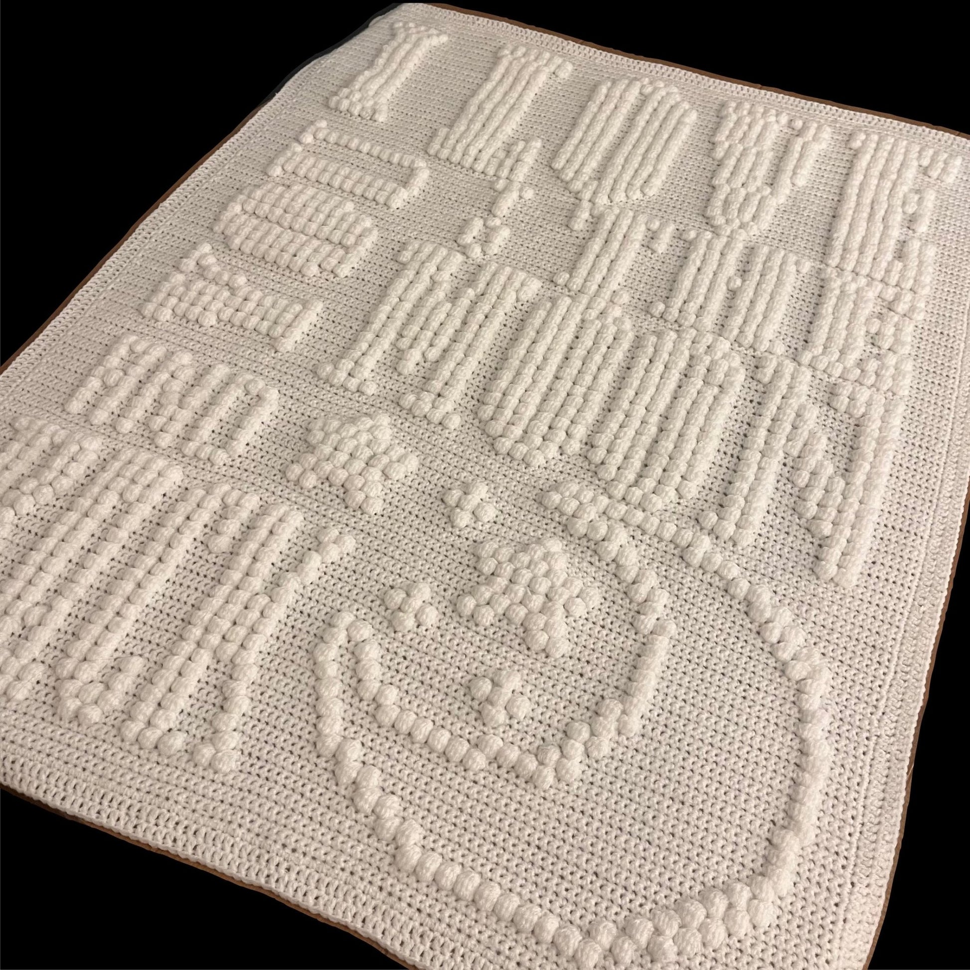 I Love You to the Moon and Back Bobble Crochet Blanket Pattern - Time to Love Crochet