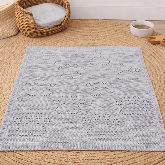 Paw Blanket Crochet Pattern - Time to Love Crochet