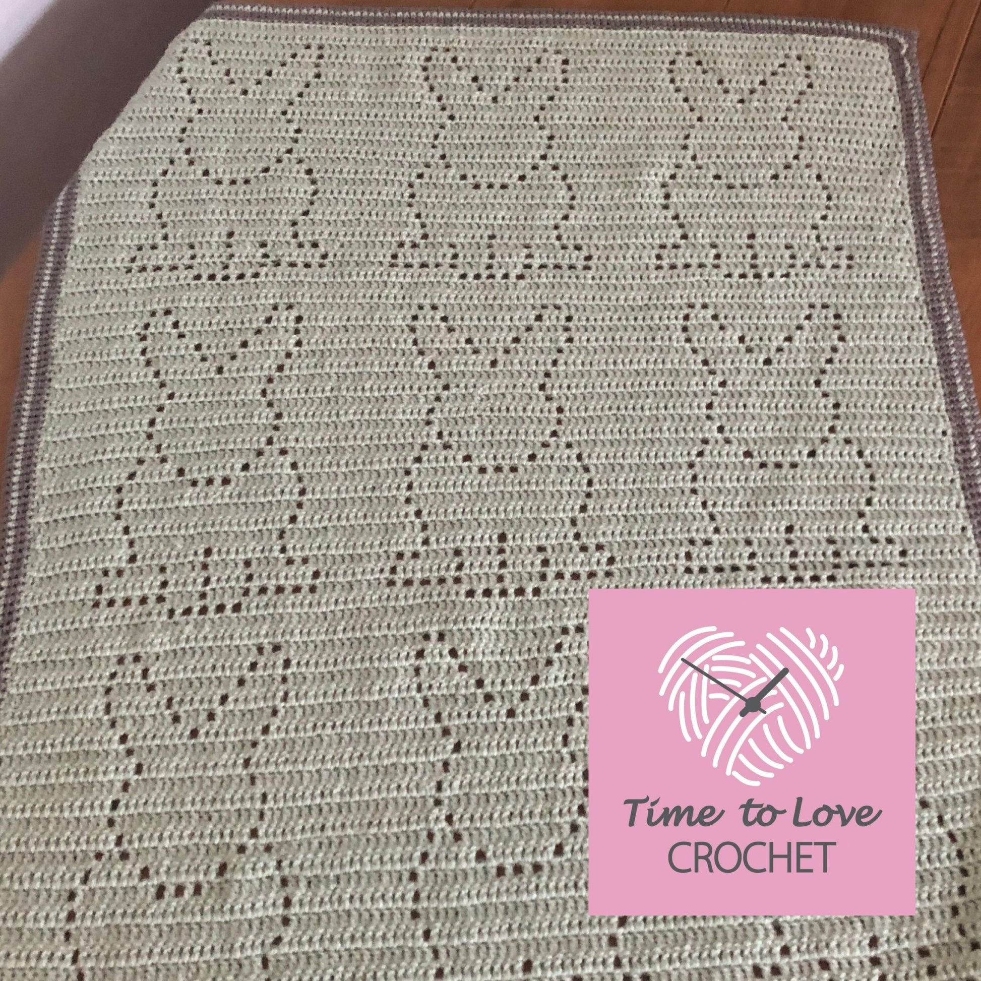 Rabbit Blanket Crochet Pattern - Time to Love Crochet
