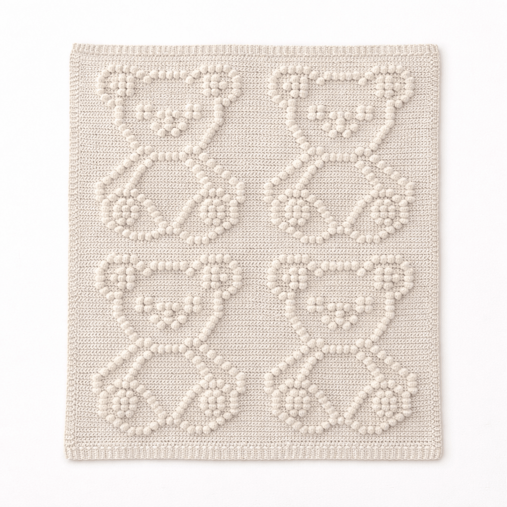 Teddy Bear Bobble Crochet Blanket Pattern - Time to Love Crochet
