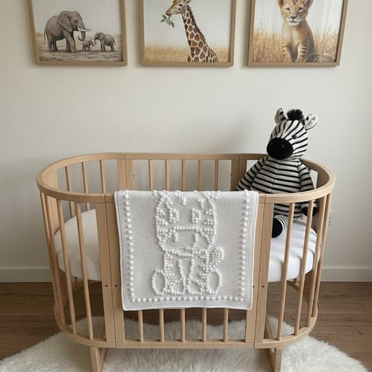 Zara Zebra Bobble Blanket Crochet Pattern - Time to Love Crochet