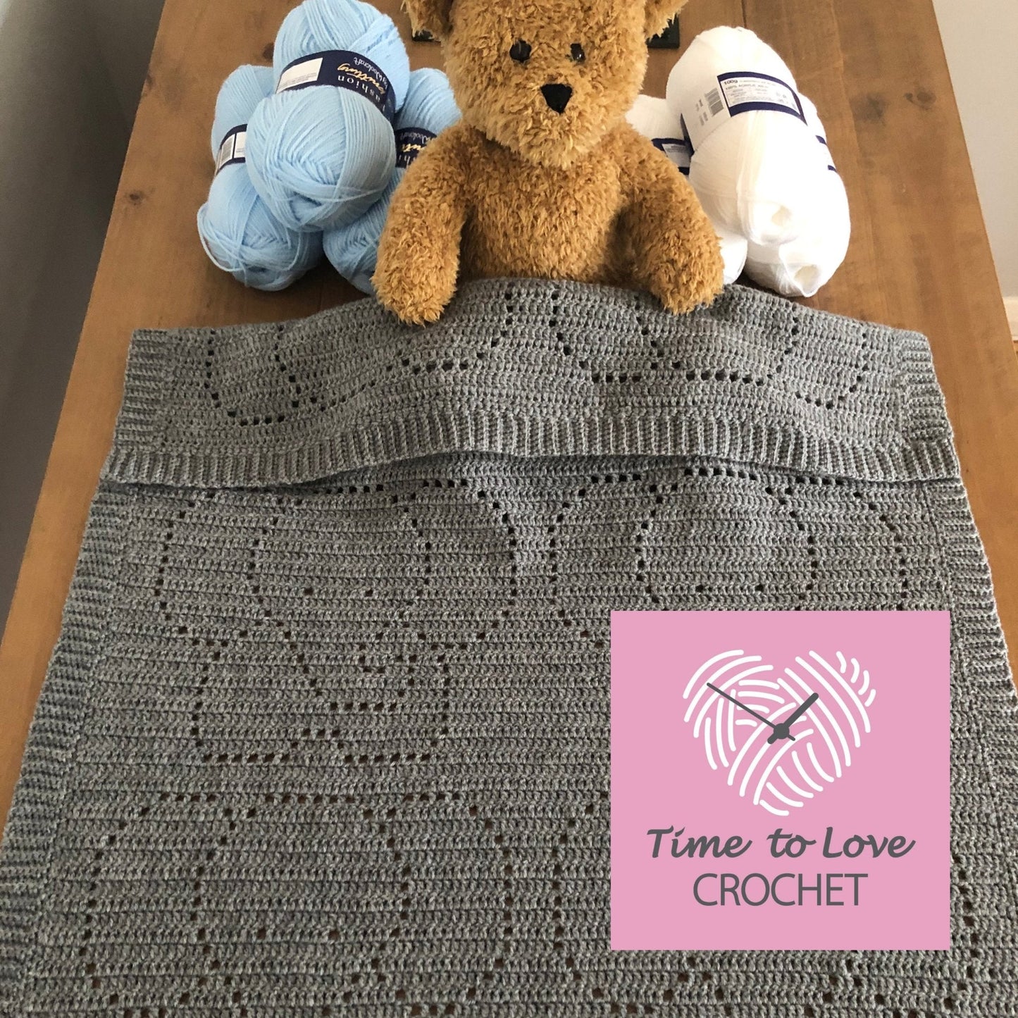 Elephant Blanket Crochet Pattern - Time to Love Crochet